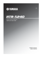Yamaha HTR-5240 - Owners Manual
